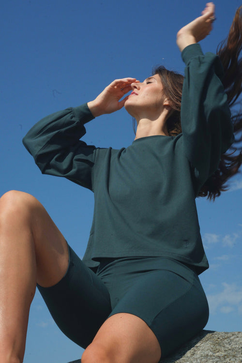 Bamboo Lounge Balloon Sleeve Sweatshirt