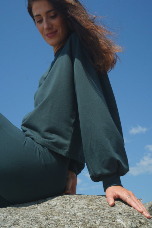 Bamboo Lounge Balloon Sleeve Sweatshirt