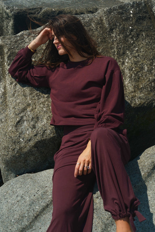 Bamboo Lounge Balloon Sleeve Sweatshirt