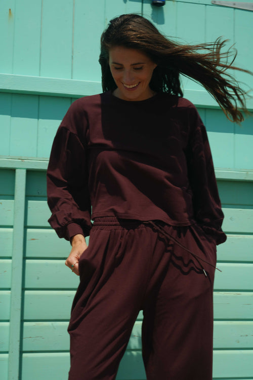 Bamboo Lounge Balloon Sleeve Sweatshirt
